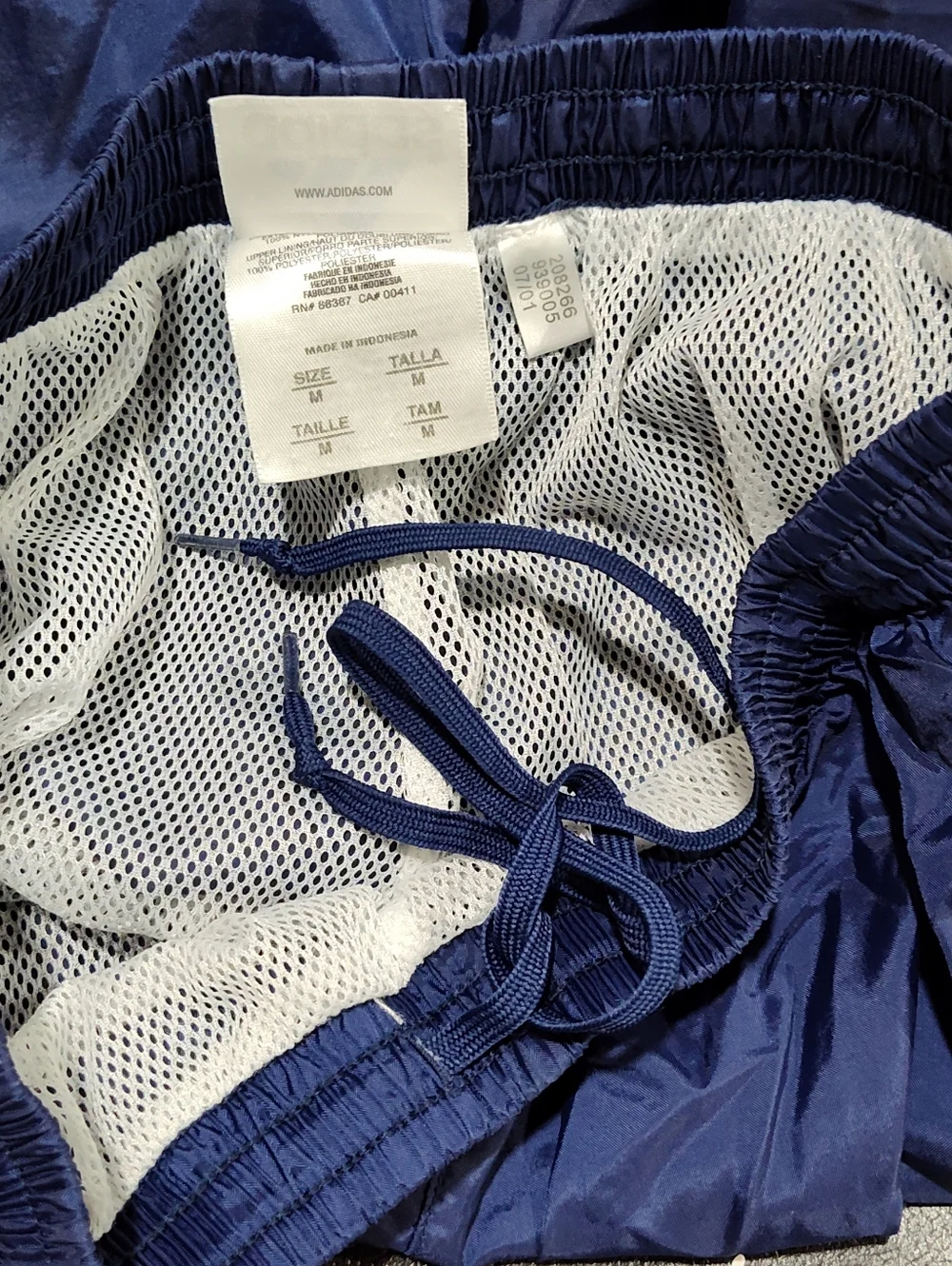 VTG Adidas Windbreaker Track Pants w/Pockets, Mesh-Lined, Men’s M. Blue. 2001 - Picture 8 of 8